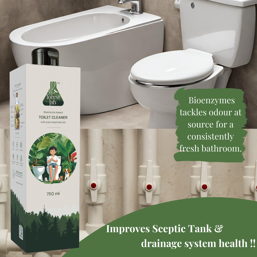 Forest lab Natural Toilet Cleaner| Powerful Bio-Enzyme & Soapnut Action | Pure Essential Oils