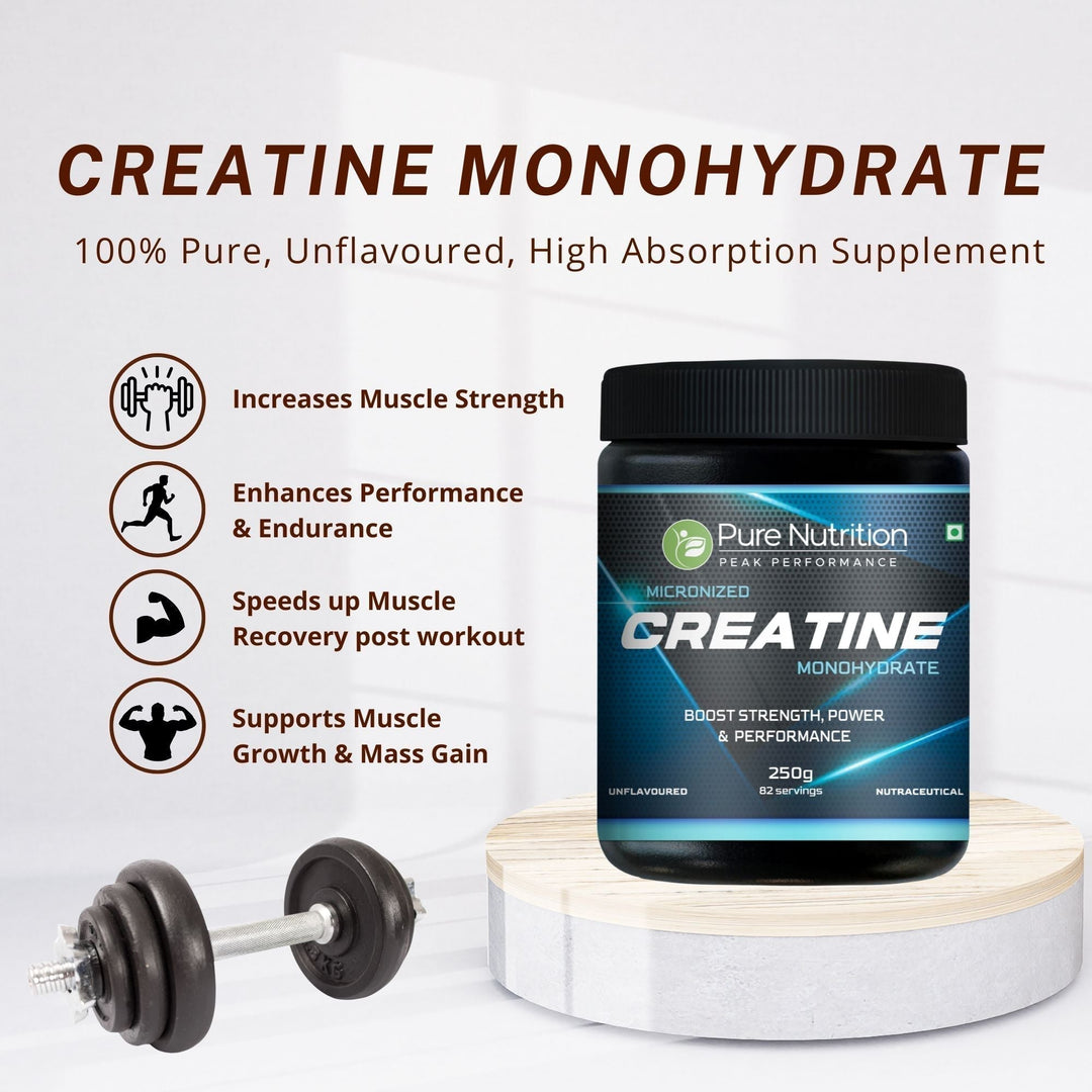 Micronised Creatine Monohydrate Powder – Unflavored | Strength & Performance