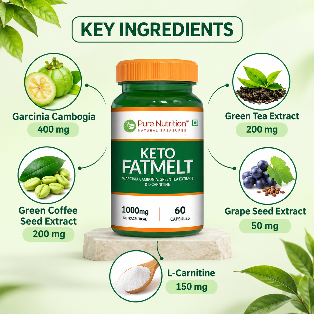 Keto Fatmelt – Garcinia Cambogia, Green Tea & L-Carnitine Capsules