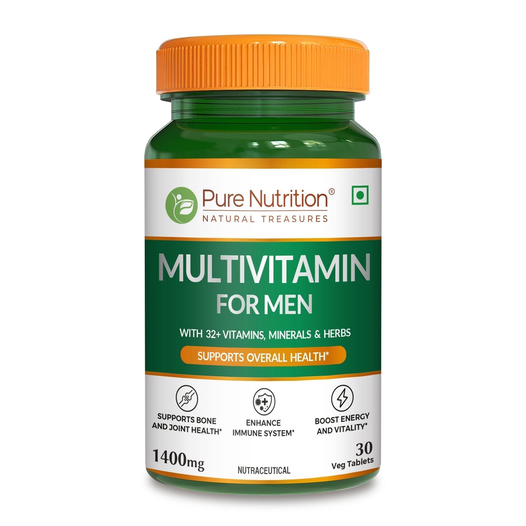 Multivitamin for Men – 30 Vegetarian Tablets | Comprehensive Wellness with 32+ Nutrients