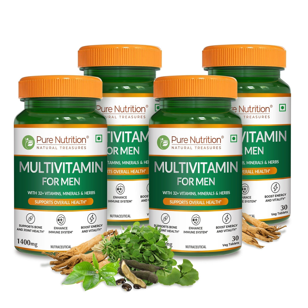 Multivitamin for Men – 30 Vegetarian Tablets | Comprehensive Wellness with 32+ Nutrients