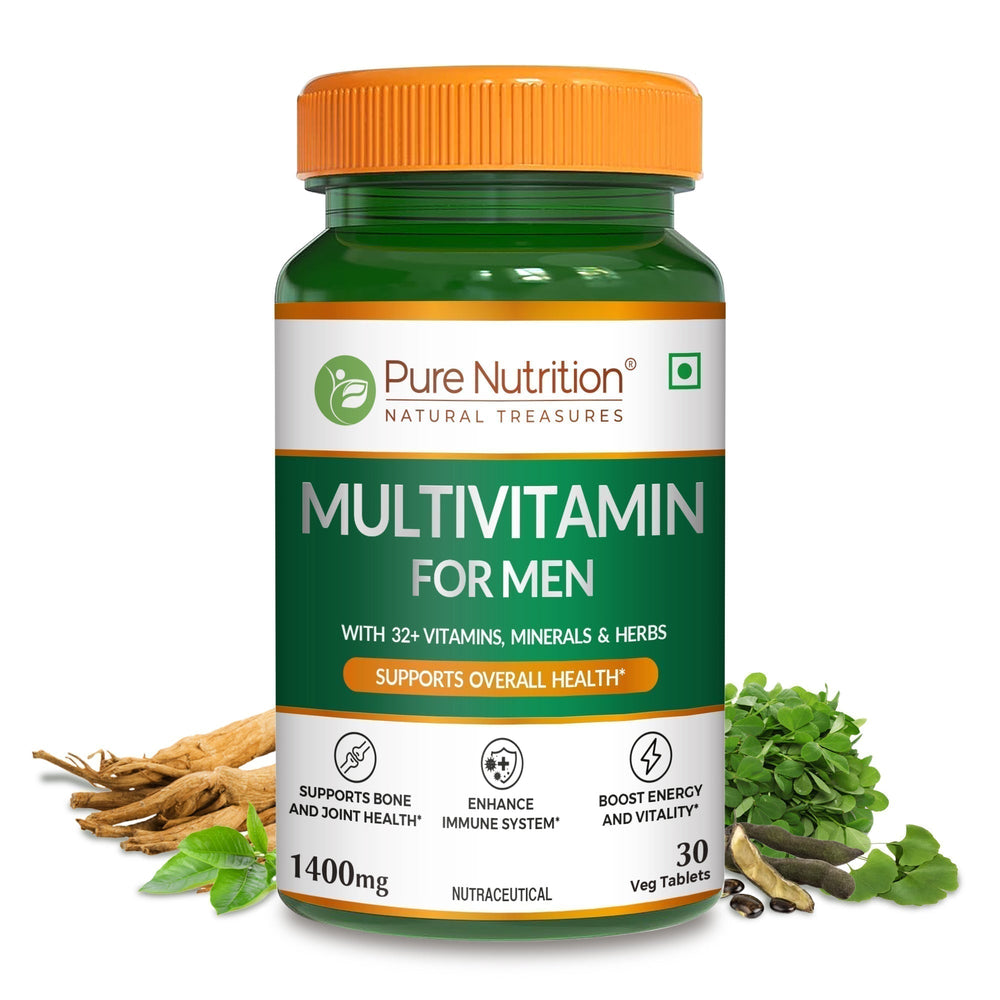 Multivitamin for Men – 30 Vegetarian Tablets | Comprehensive Wellness with 32+ Nutrients
