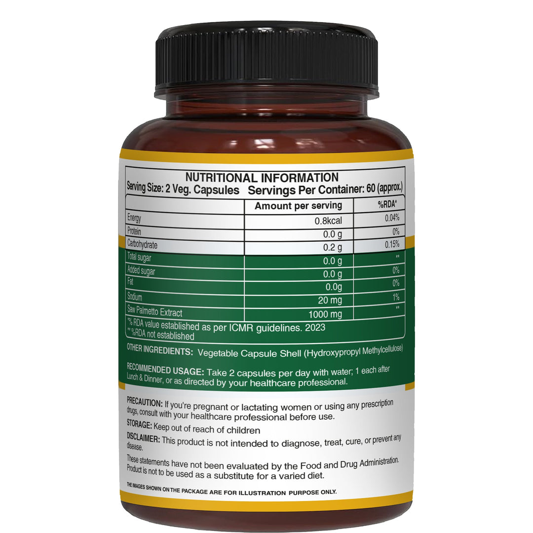 Saw Palmetto 10:1 Extract 1000mg | Supports Men&