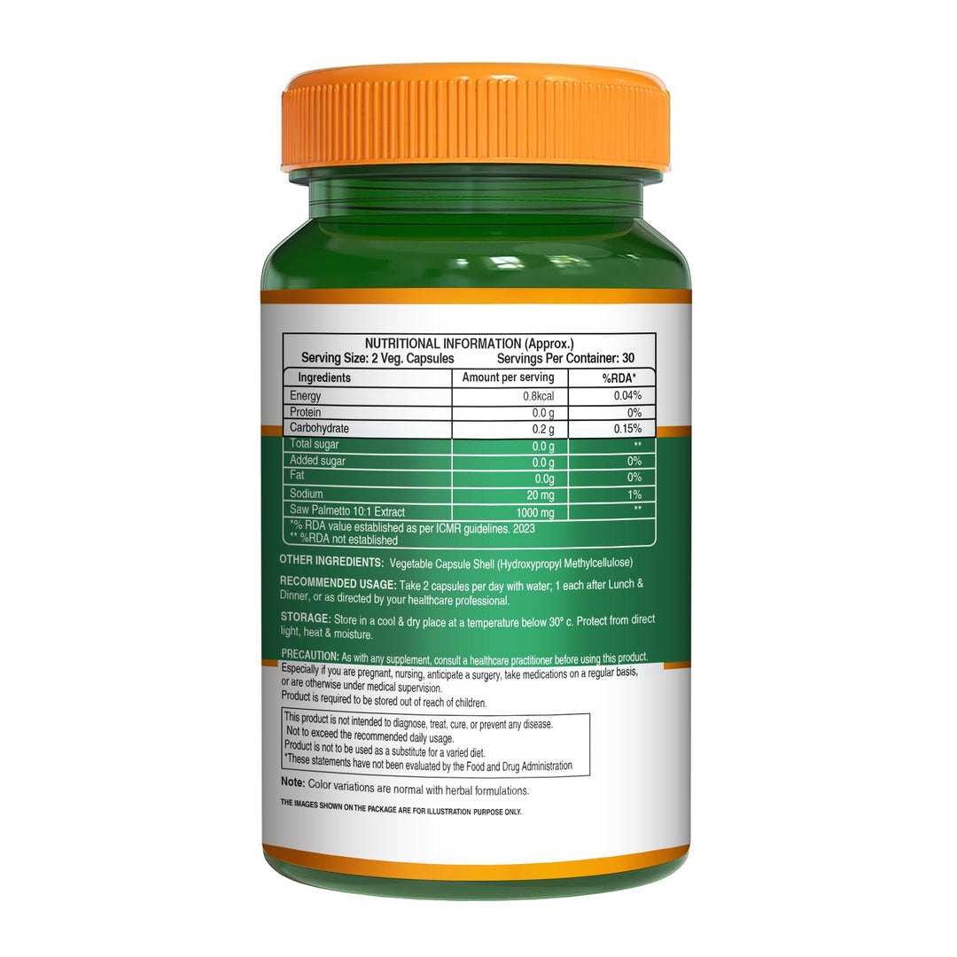 Saw Palmetto Supplement  Prostate Health, Hair Growth & Urinary Support