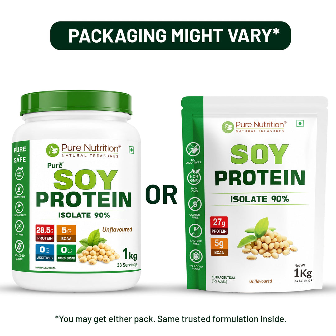 Soy Protein Isolate Powder 1kg  90% Protein | Unflavored, Pure & Complete