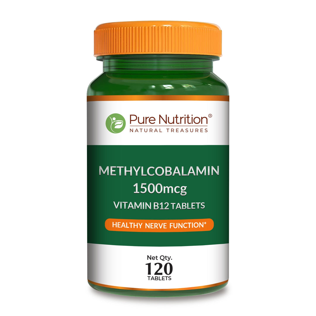 Vitamin B12 Methylcobalamin 1500 mcg  Energy, Nerve & Mood Support | 120 Tablets