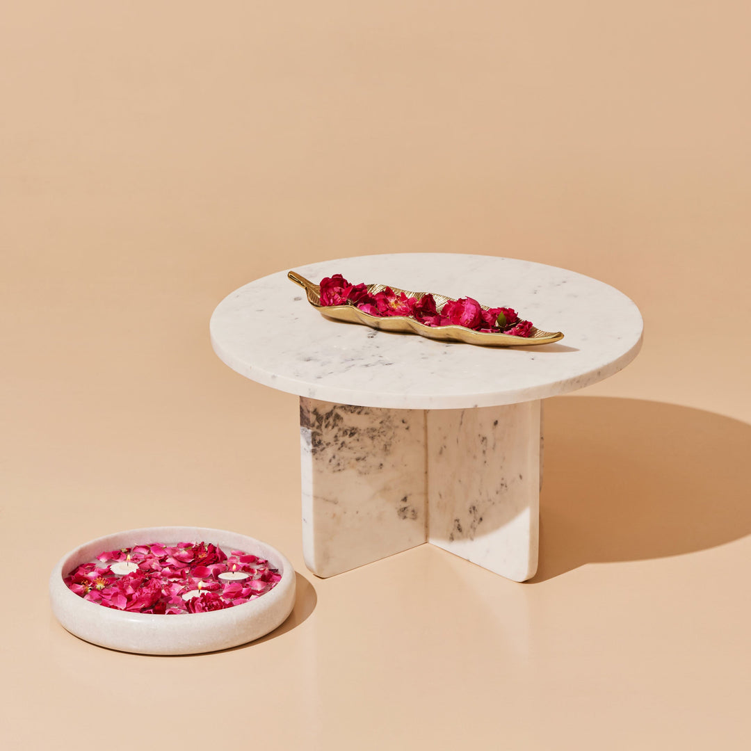 Muun Home Venus White Marble Table