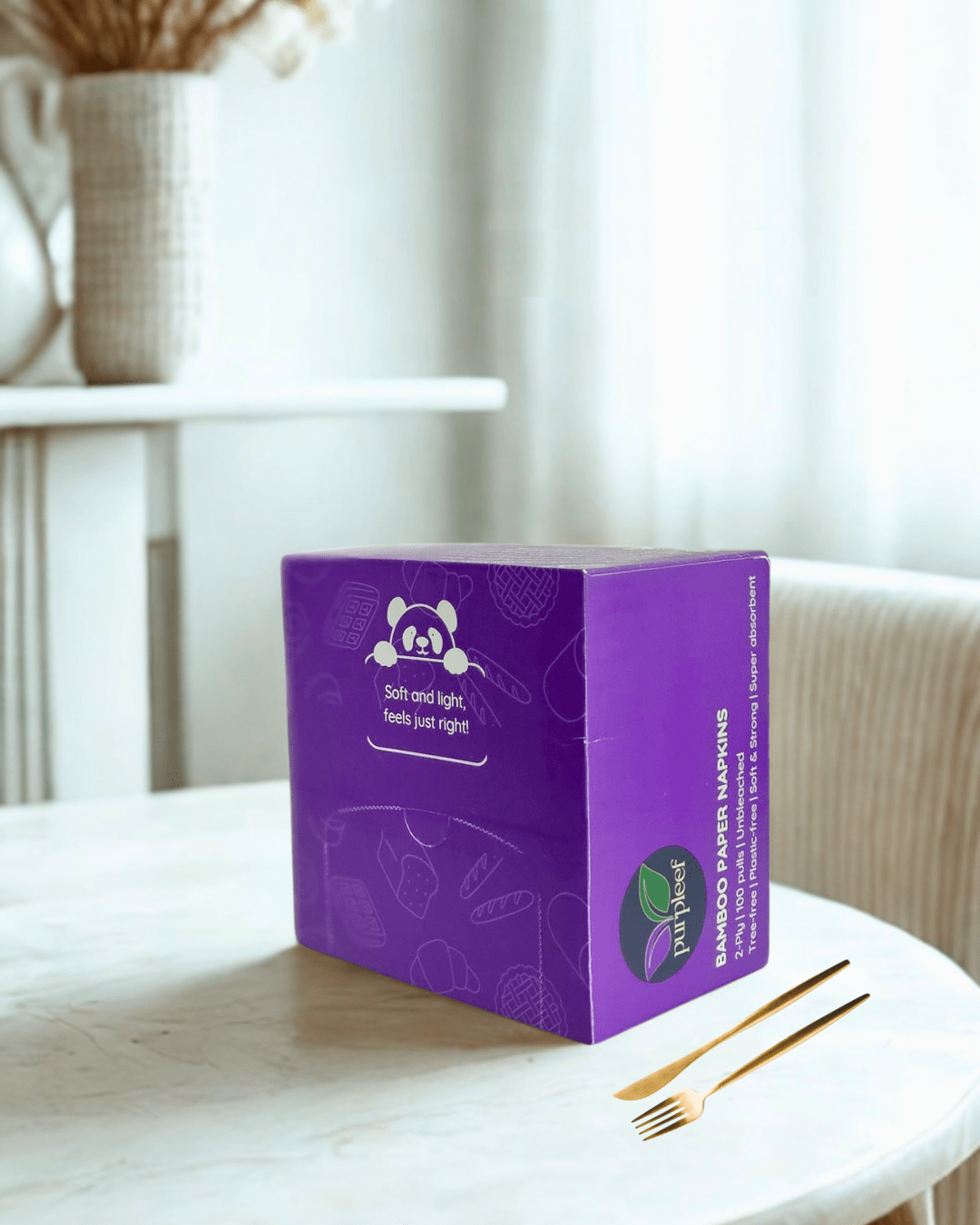 Purpleef Bamboo Napkins | TrueFiber - Suspire