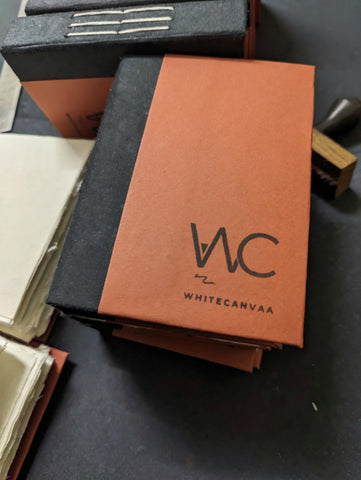 Rustic Orange Hard Bound Pocket Journal I Eco friendly handcrafted Journal