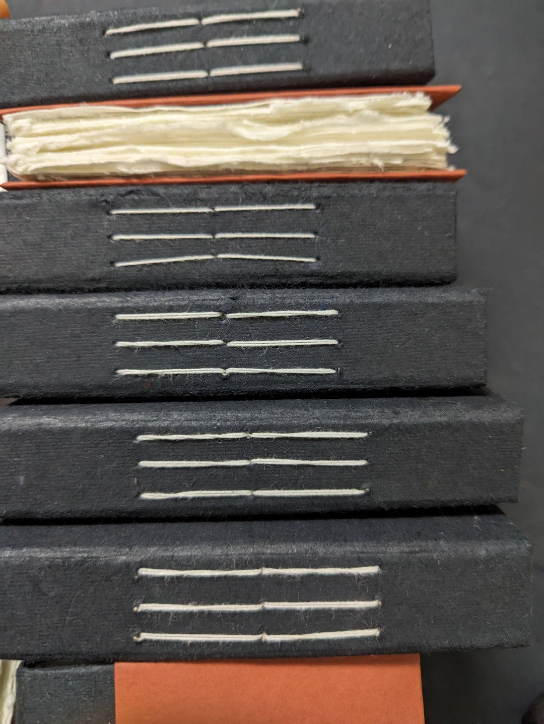 Rustic Orange Hard Bound Pocket Journal I Eco friendly handcrafted Journal