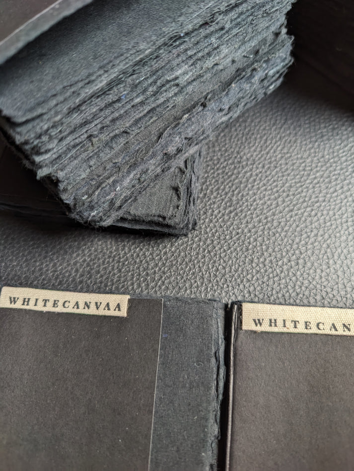 Black Paper Travel Journal I Compact pocket Diary