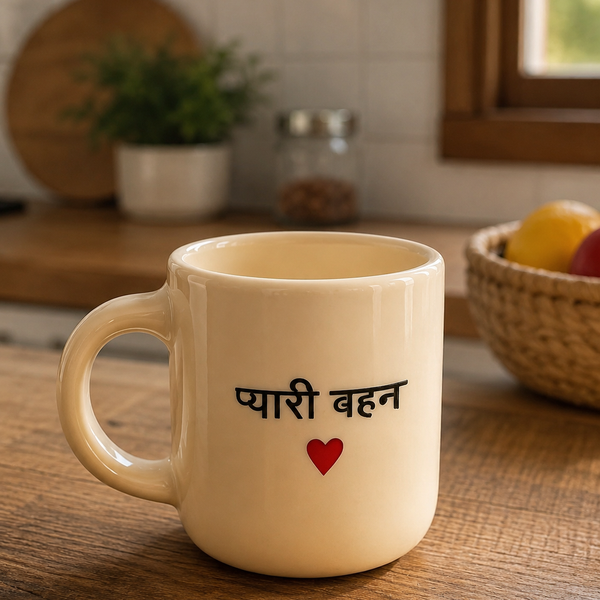 Artecasa Pyari Behna Ceramic Mug | Cute Coffee Mug for Sister