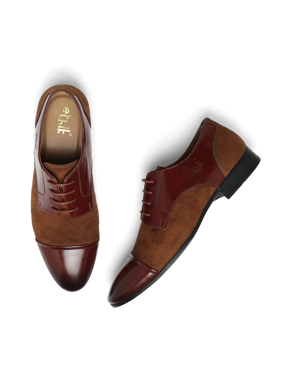 Cap-Toe Brown & Tan  Derby Shoes
