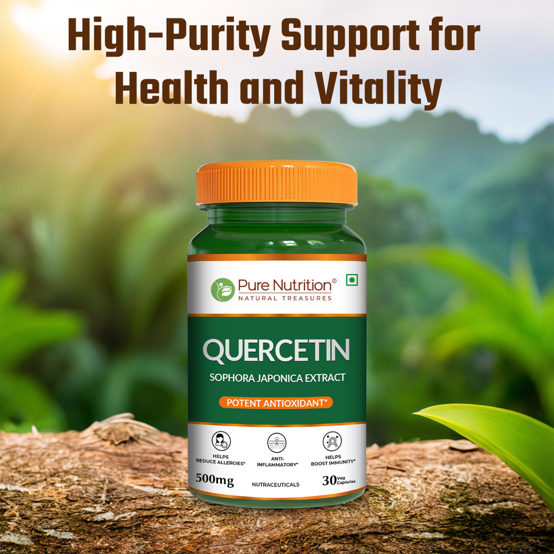 Quercetin 500mg – Antioxidant & Immune Support | 30 Veg Capsules