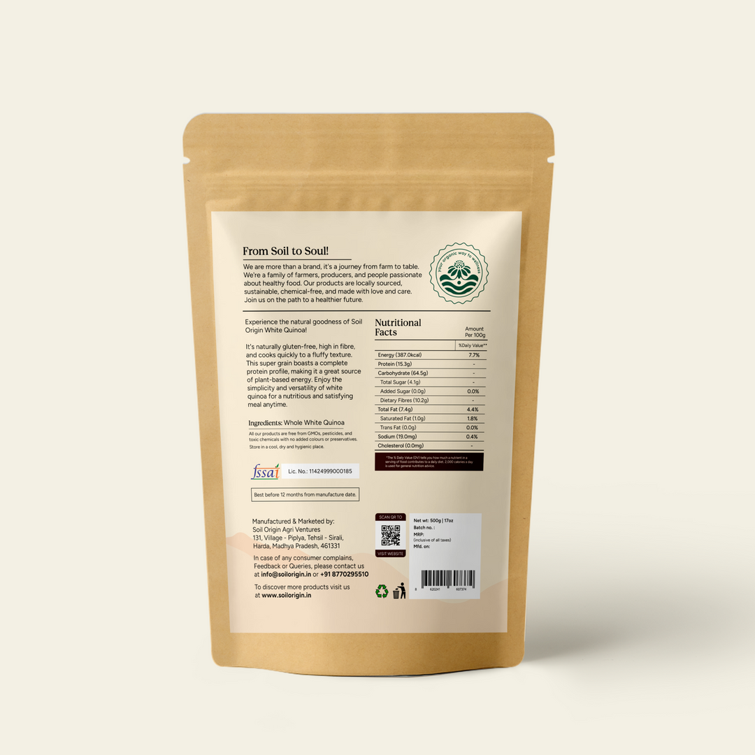 Soil Origin Whole Quinoa - 500 Gm