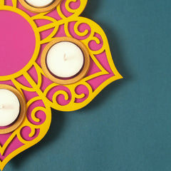 BambaiSe Rangoli Tlight Décor (Rani Pink)