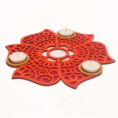 Rangoli Tlight Décor (Orange)