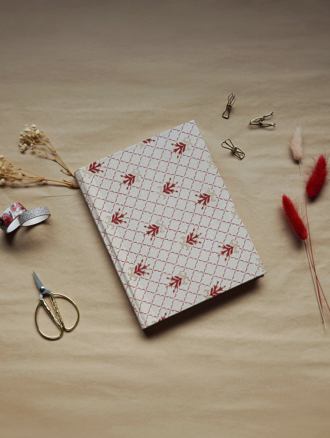 A5 | Timeless petals journal | Handmade paper | Upcycled Fabric diary