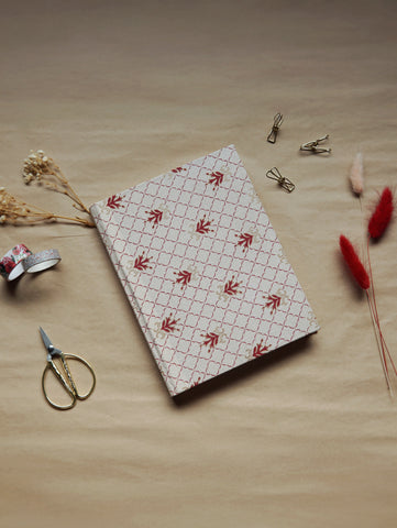 A5 | Timeless petals journal | Handmade paper | Upcycled Fabric diary