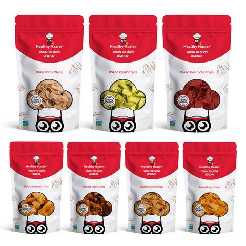 Healthy Master Light & Crispy Chips Combo ( 7 chips ) 210 g - 30 g Each