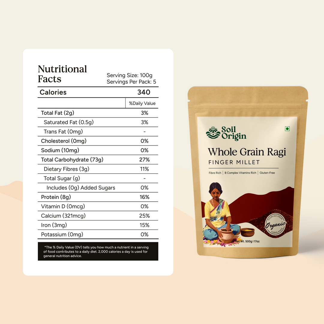 Soil Origin Ragi Whole - 500 Gm (Pack of 2)
