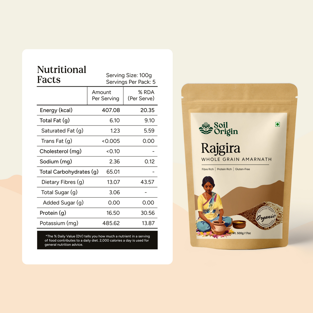 Soil Origin Rajgira Whole Grain - 500 Gm