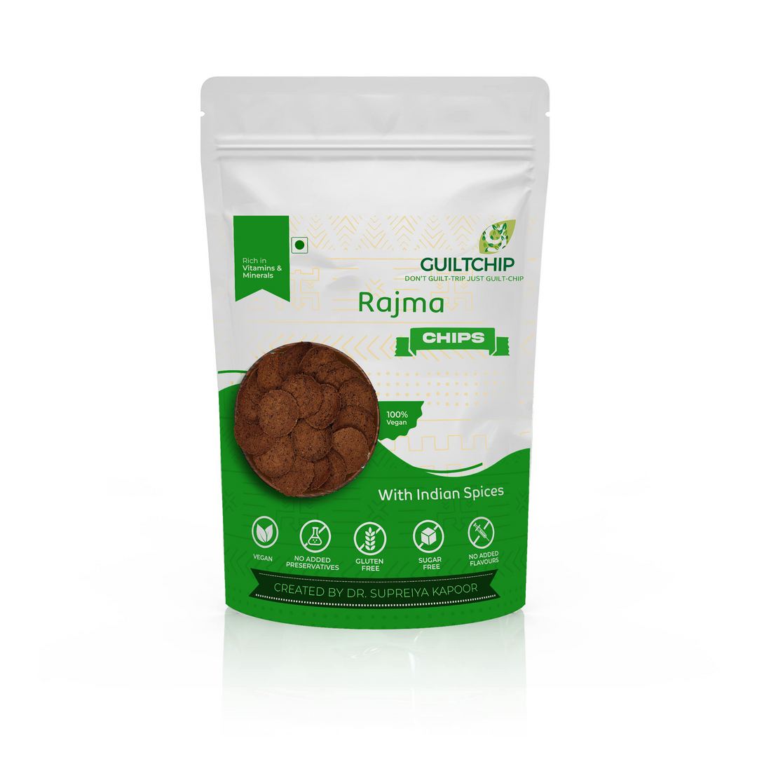 GUILTCHIP Baked Rajma Chips with Indian Spices - 150 gm