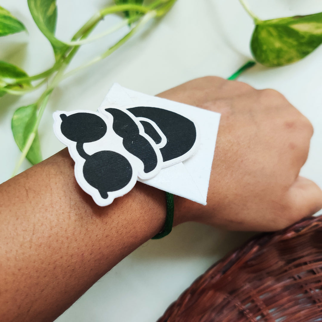 Greenfootprint Plantable Seed Paper Eco-Friendly Rakhi | Handmade | Pack of 2