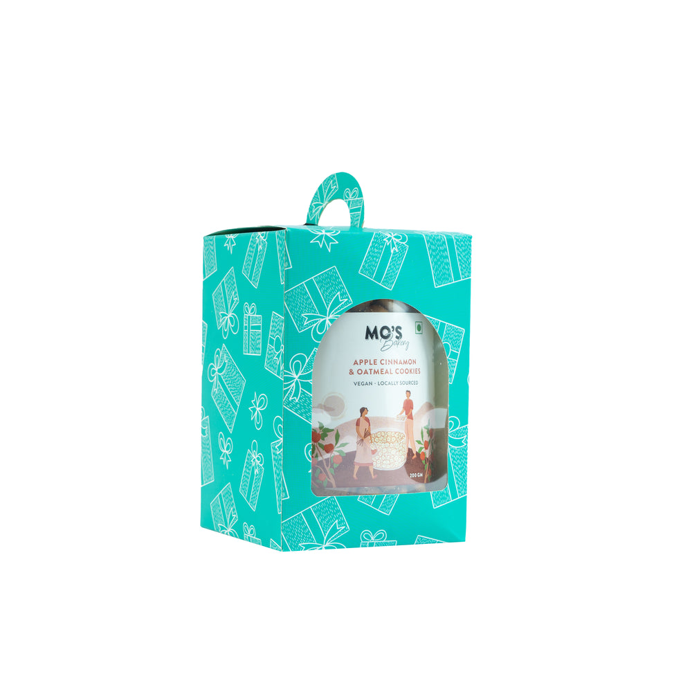 Mo's Bakery Premium Green Gift Box | Apple Cinnamon & Oatmeal Cookies