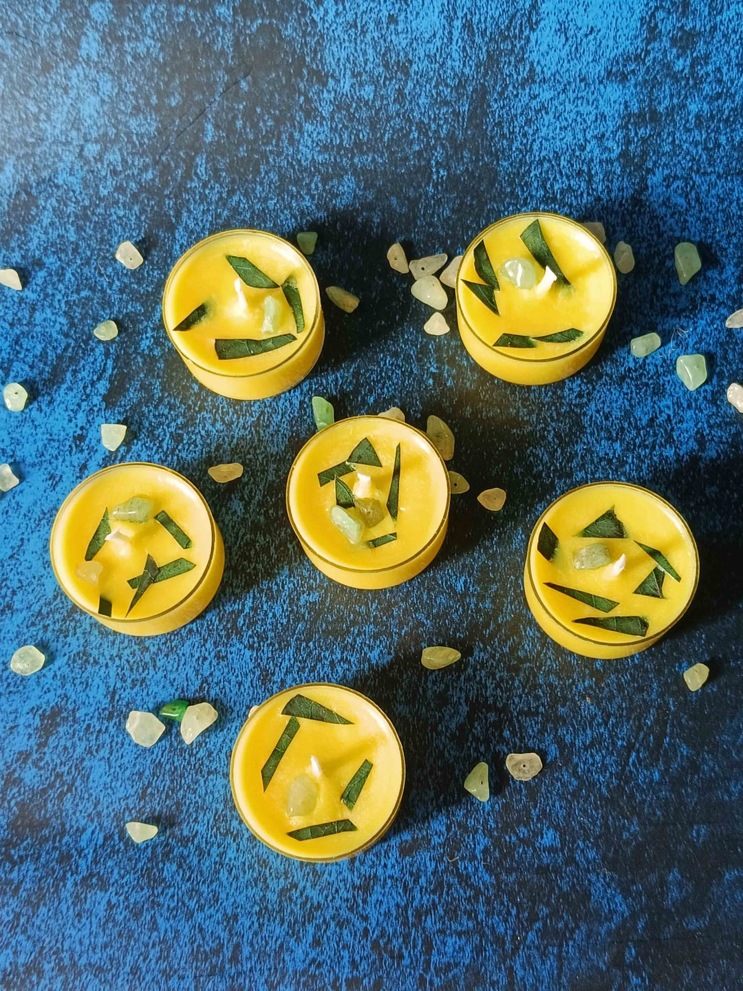 Leaf & Crystal Tealight - Set of 6