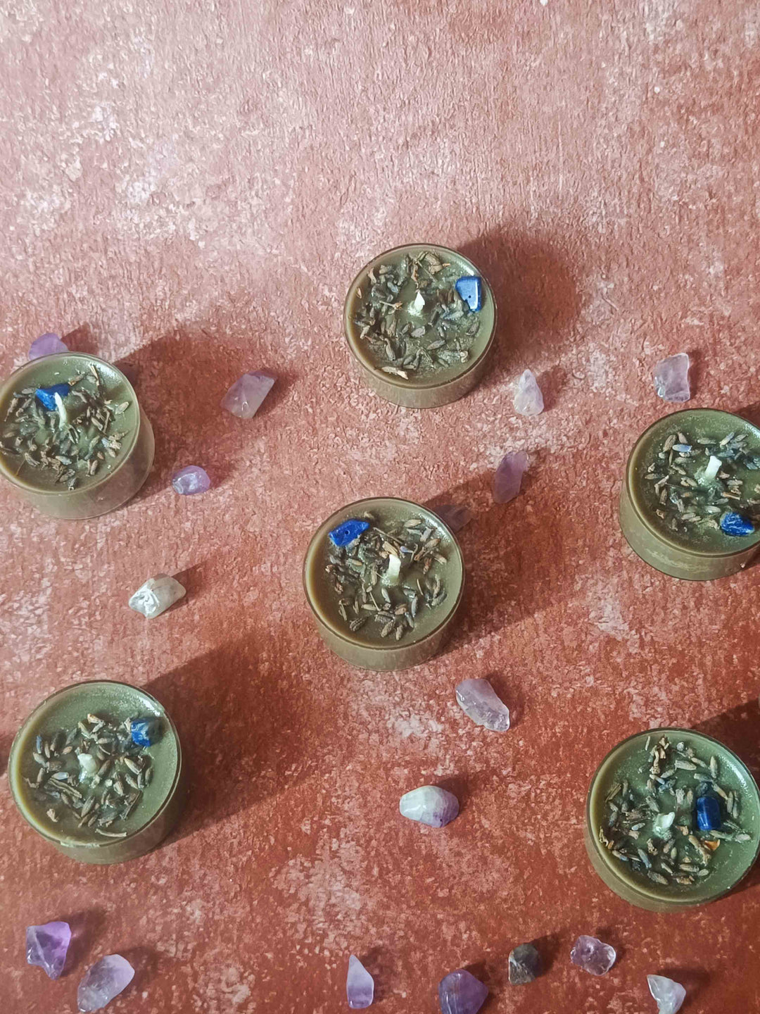 Azurite Crystal Tealight - Set of 6