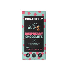 Caramelly Rasberry Chocolate Flavoured Nespresso Compatible Coffee Capsules, 10 Pods, Intensity - 8 | Nespresso Compatible Pods Coffee Pods | No Added Sugar | 100% Arabica Coffee