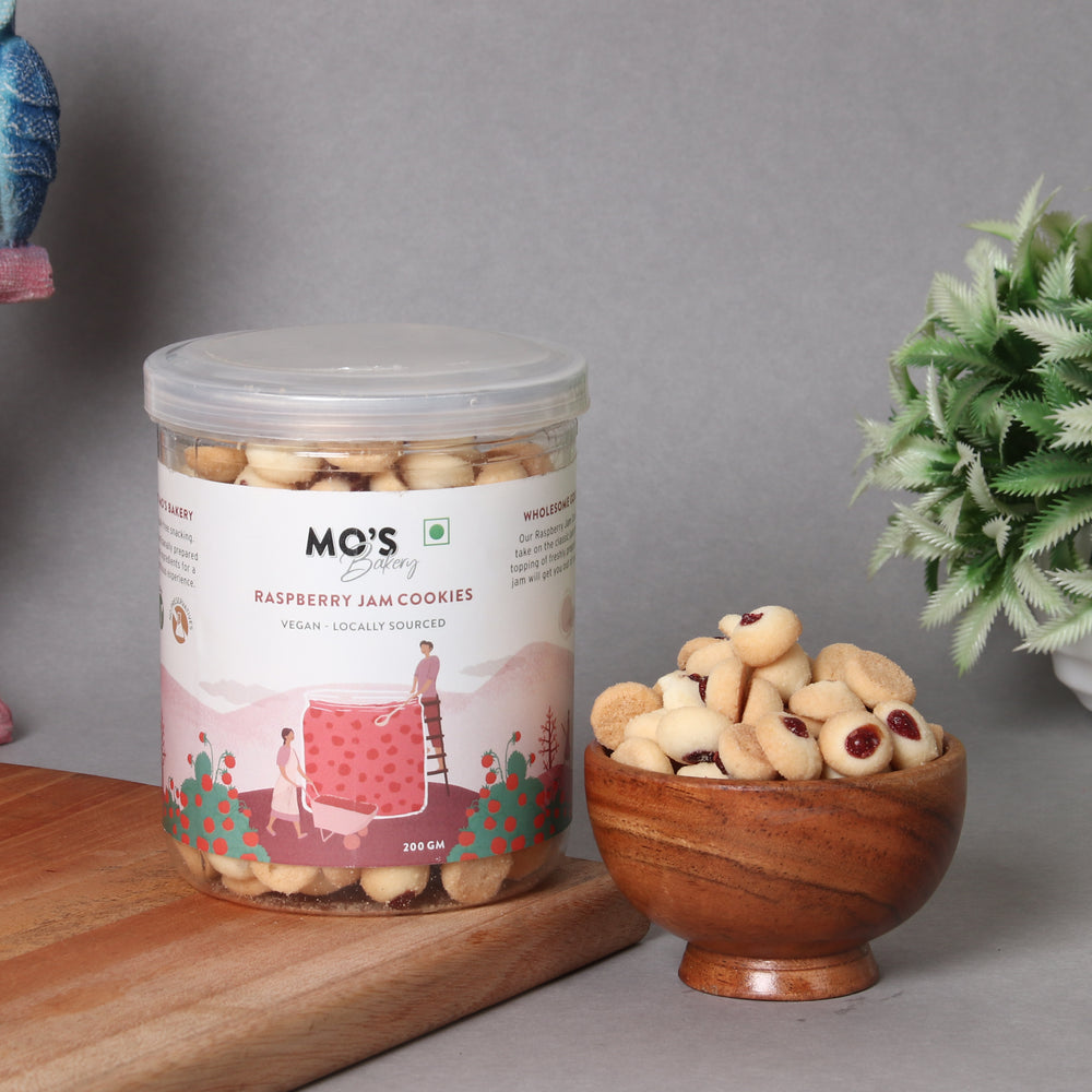 Mo's Bakery Raspberry Jam Cookies vegan 100% natural & preservatives free