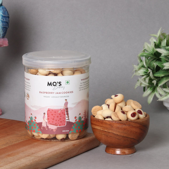 Mo's Bakery Raspberry Jam Cookies vegan 100% natural & preservatives free