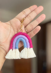 SUTRAM Handmade Macrame Rainbow Keychain