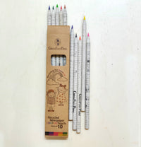 Greenfootprint Recycled news paper colour pencils | set of 10 pencils x 2 packs