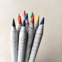 Greenfootprint Recycled news paper colour pencils | set of 10 pencils x 2 packs