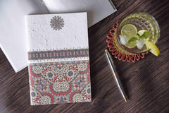 Red Indian Motif Seed Paper Cover Notebook