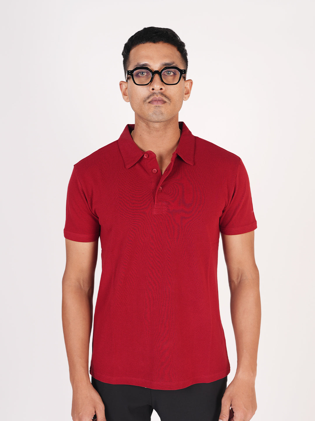 Monkstory Bamboo Cotton Polo Tee - Maroon