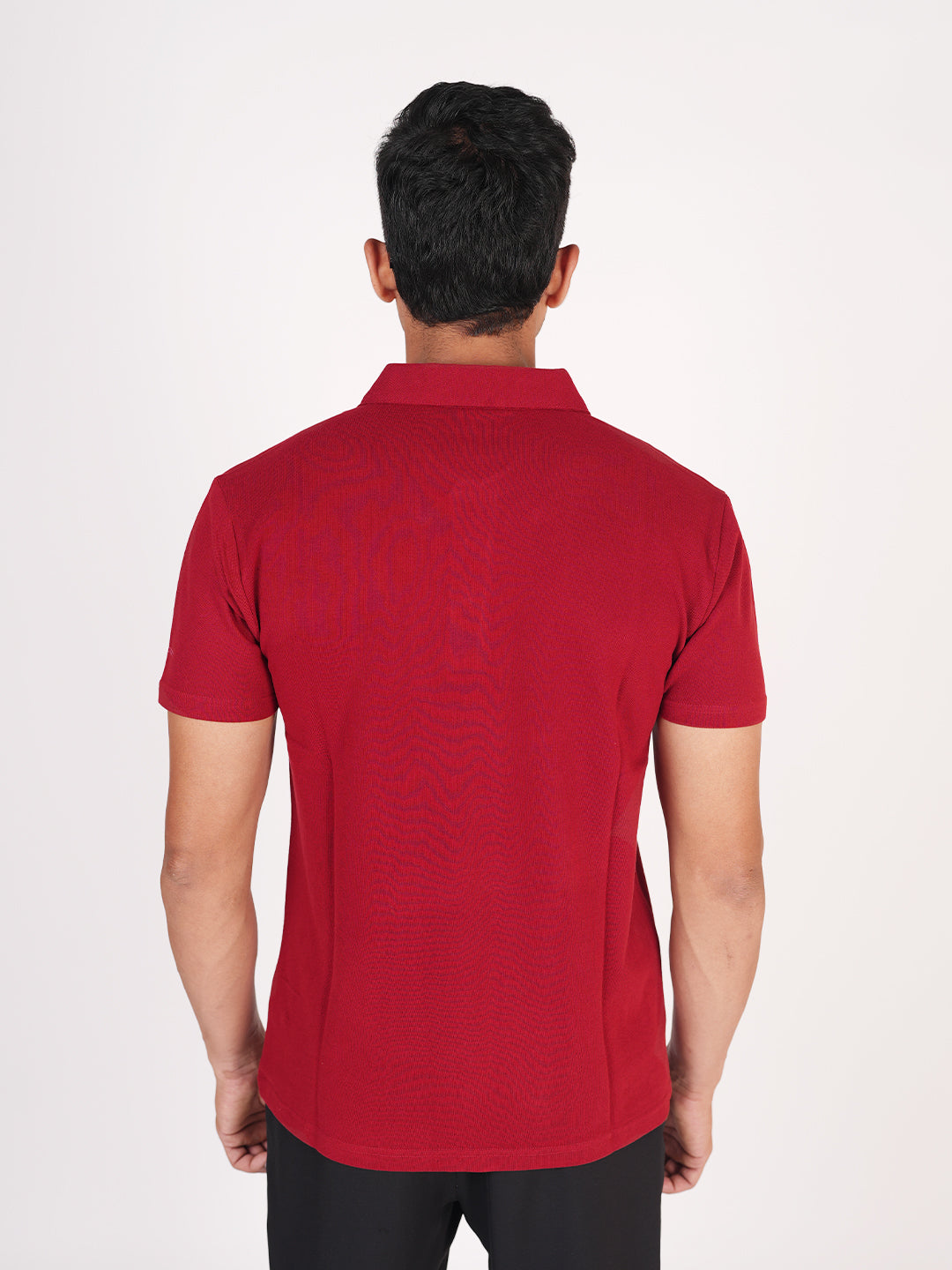Monkstory Bamboo Cotton Polo Tee - Maroon