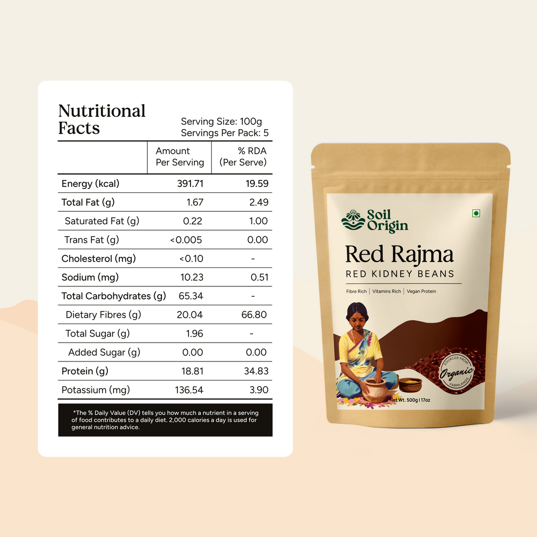 Soil Origin Red Rajma - 500 Gm