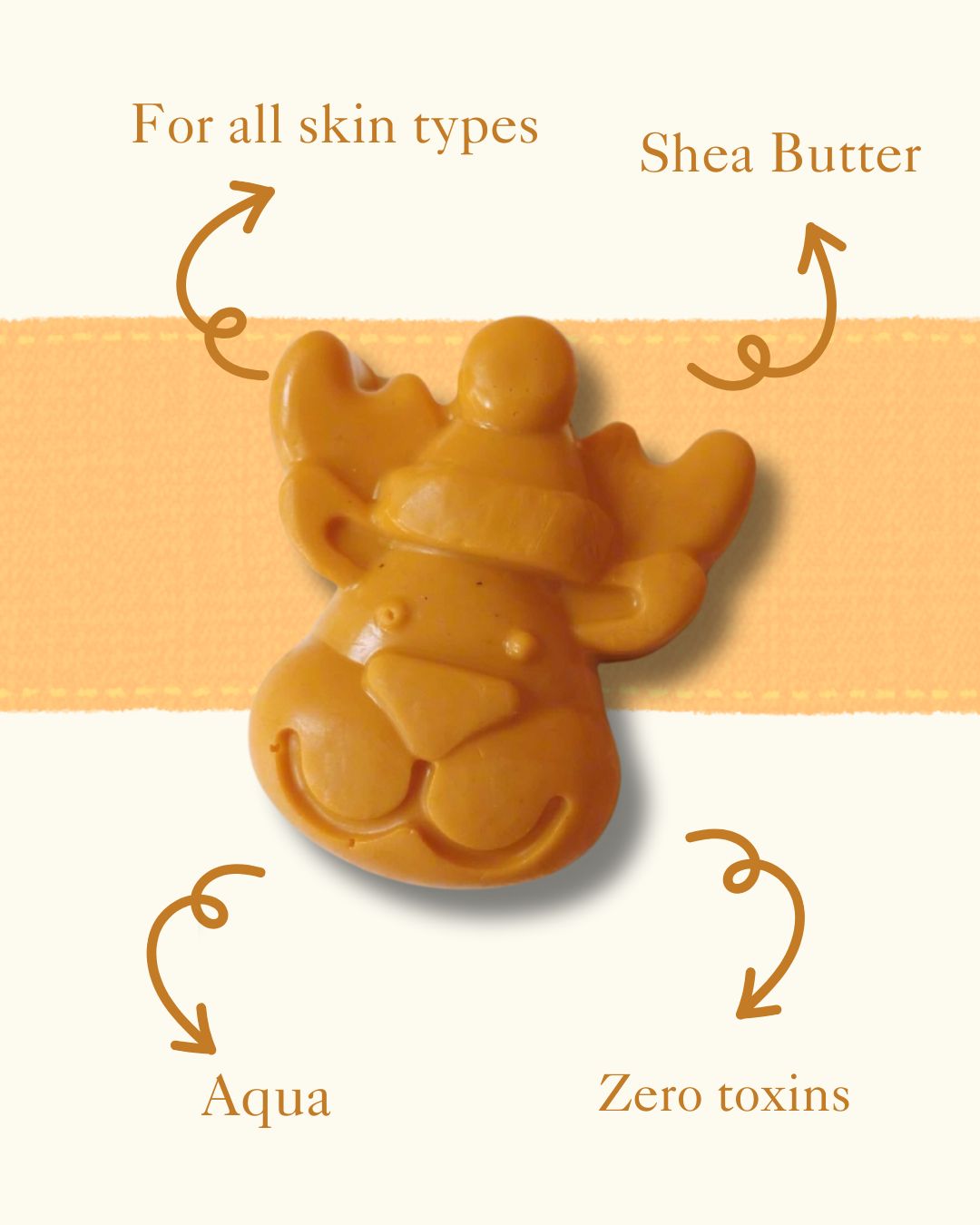 Sobek Naturals Shea Butter Reindeer Christmas Kids Soap set