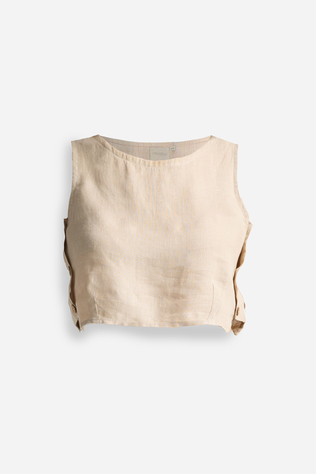 Reistor Boxy Crop Top in Neutral Beige | NEW COLLECTION