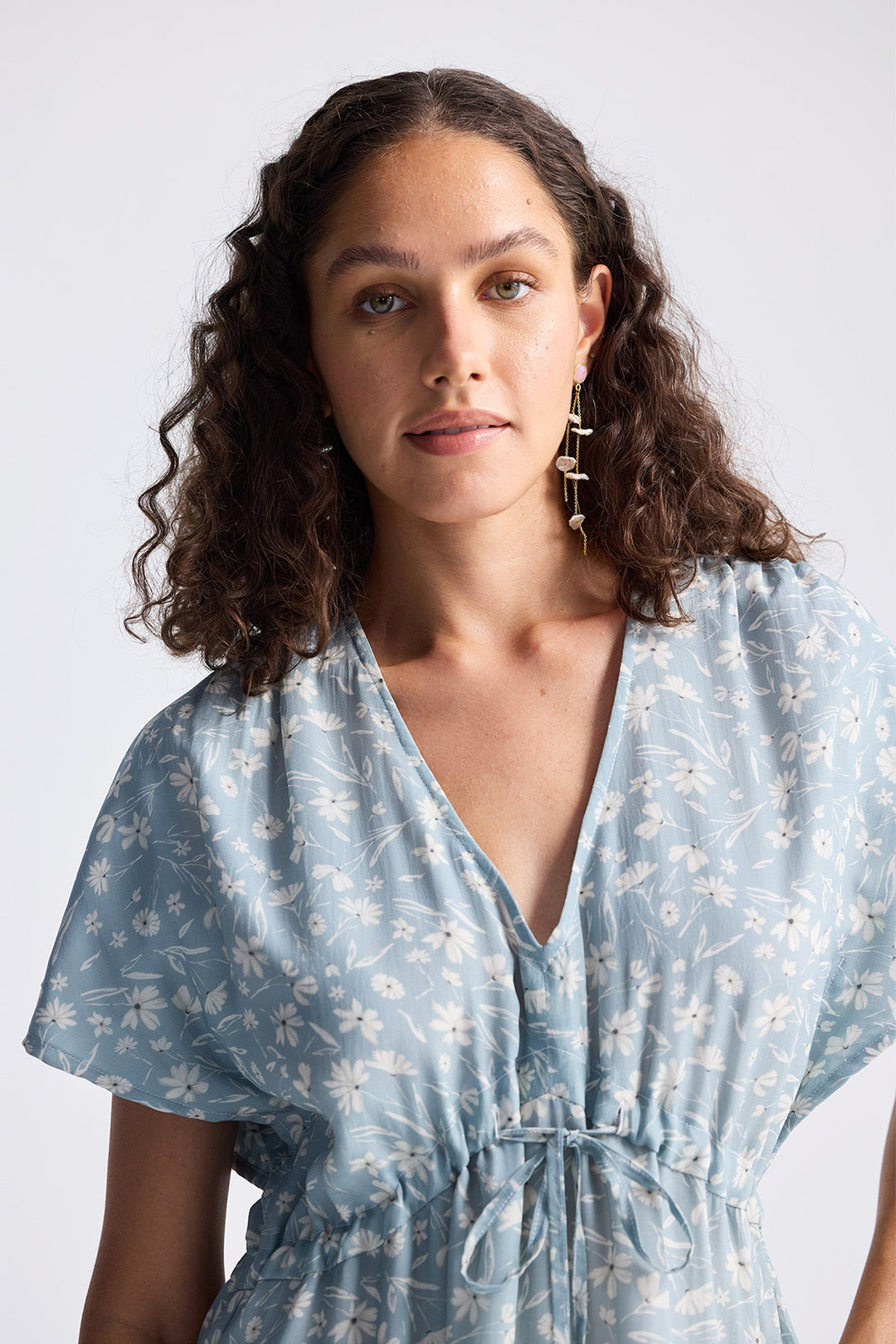 Reistor Gathered Maxi Dress in Floral