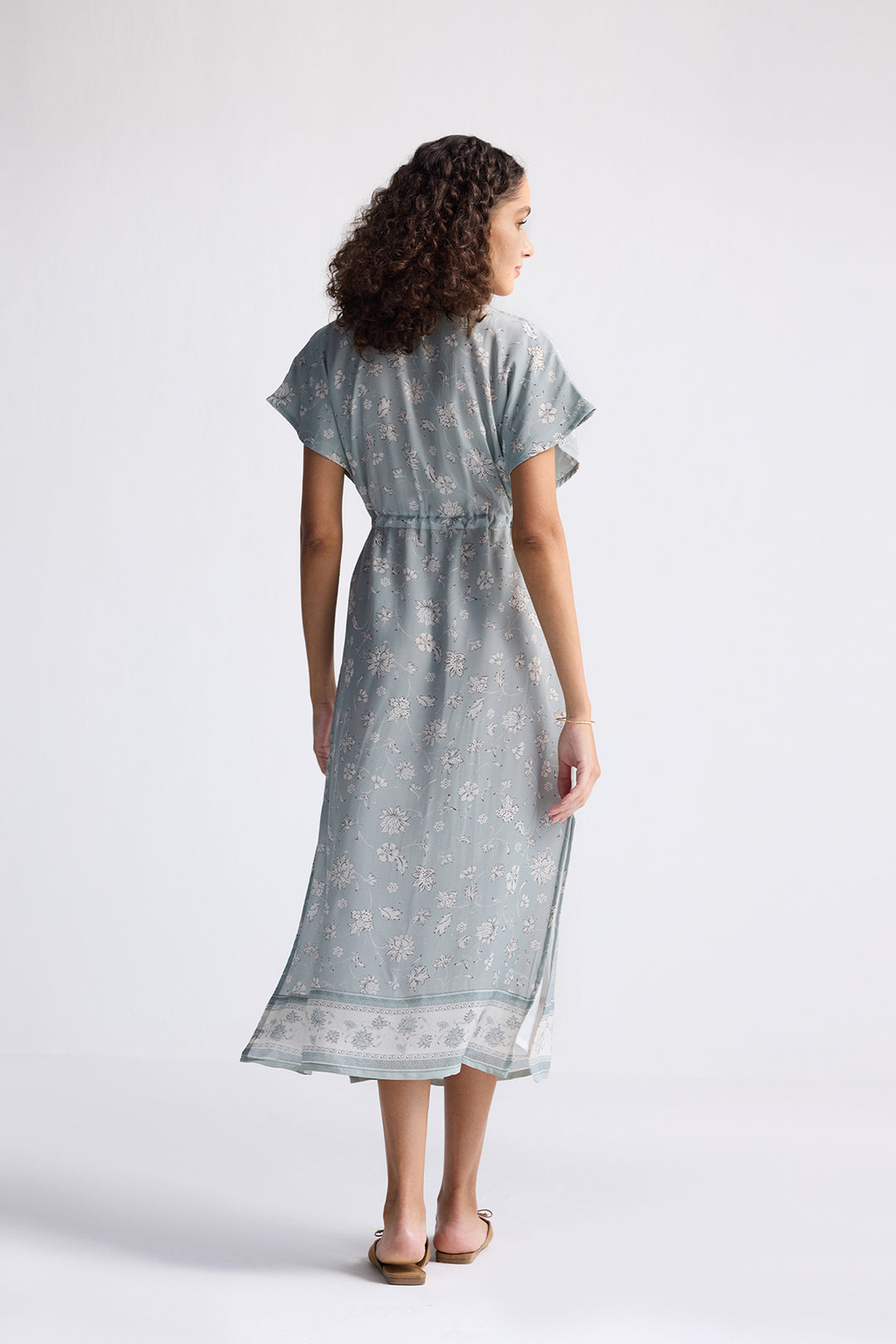 Reistor Gathered Maxi Dress in Sage Green | NEW COLLECTION