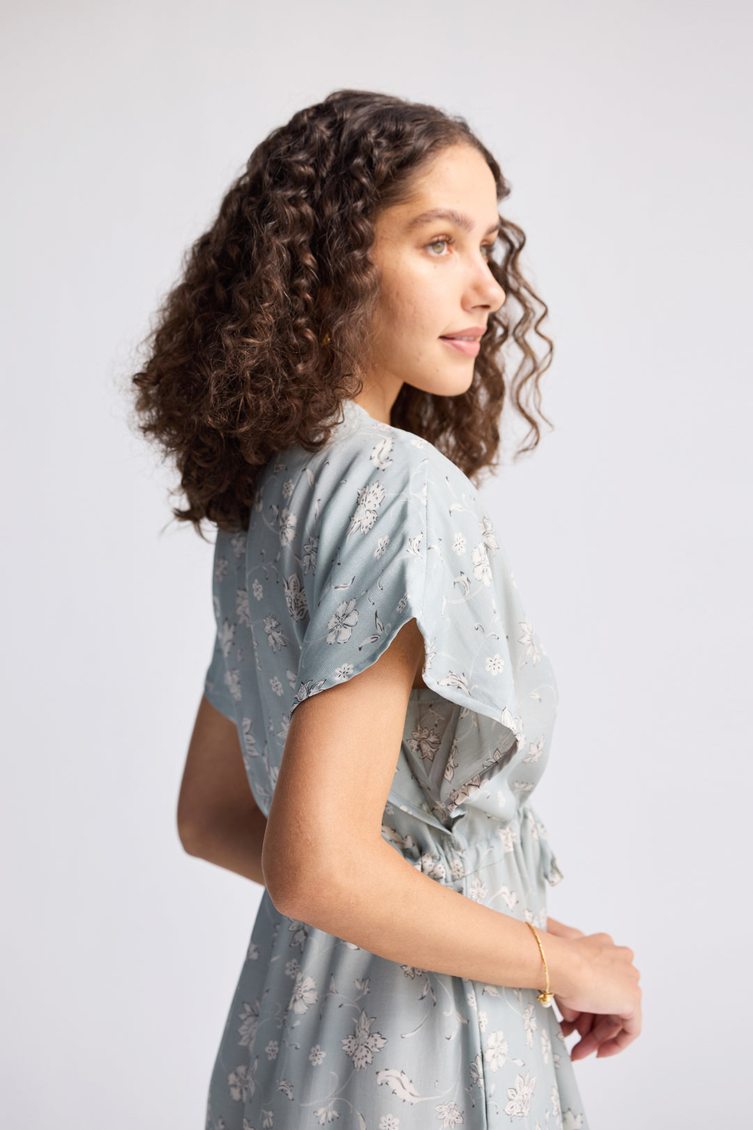 Reistor Gathered Maxi Dress in Sage Green | NEW COLLECTION