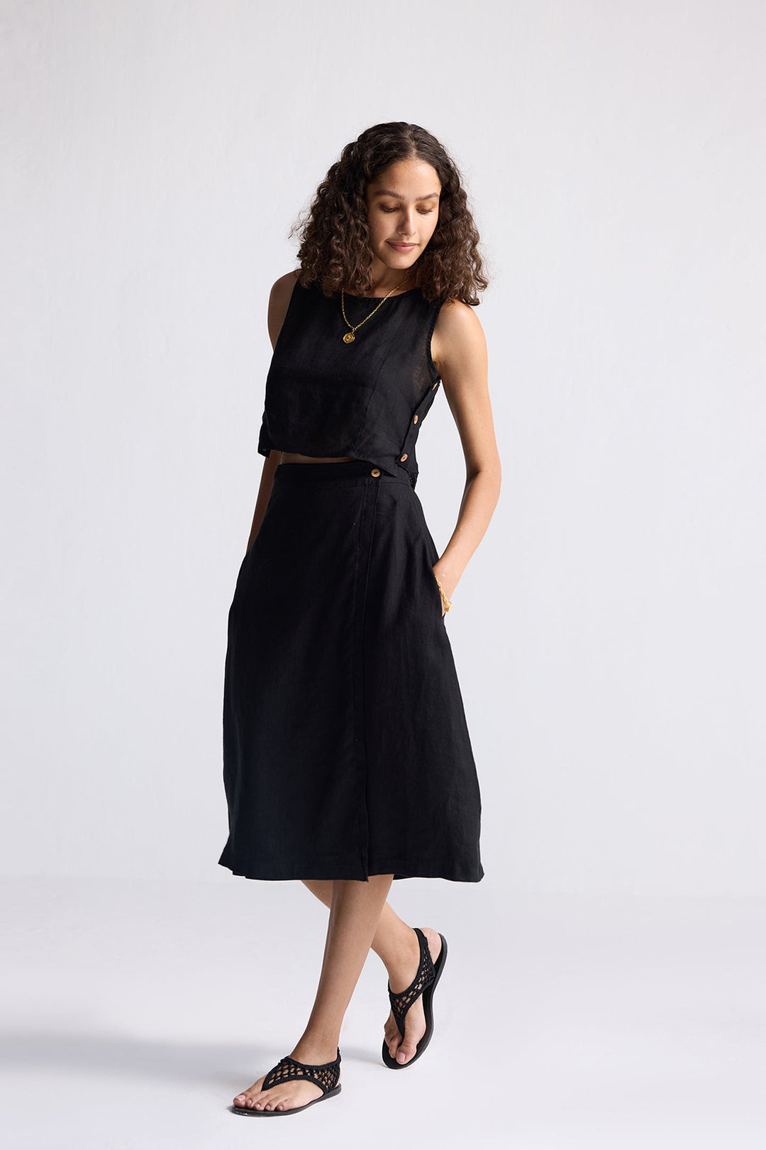 Reistor Overlap Midi Skirt