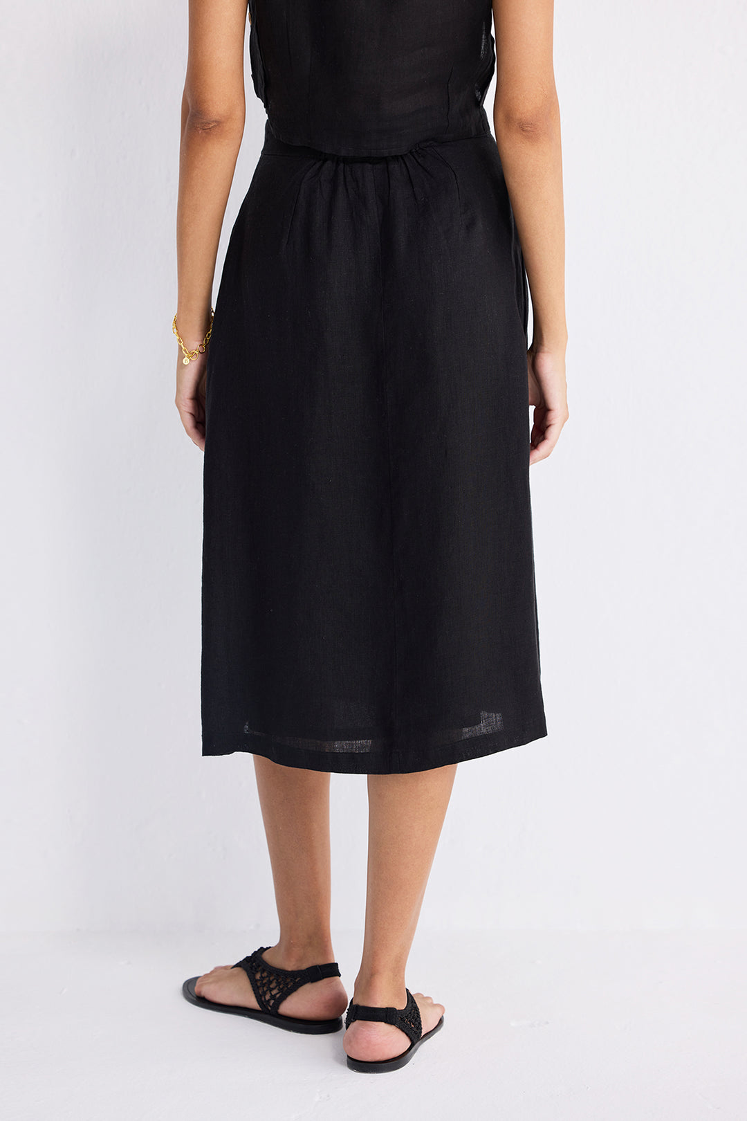Reistor Overlap Midi Skirt in Black | NEW COLLECTION