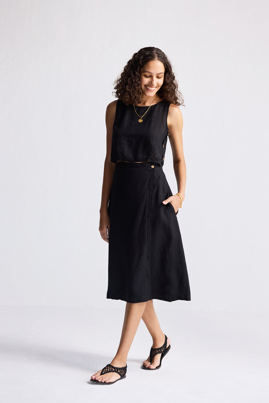 Reistor Overlap Midi Skirt