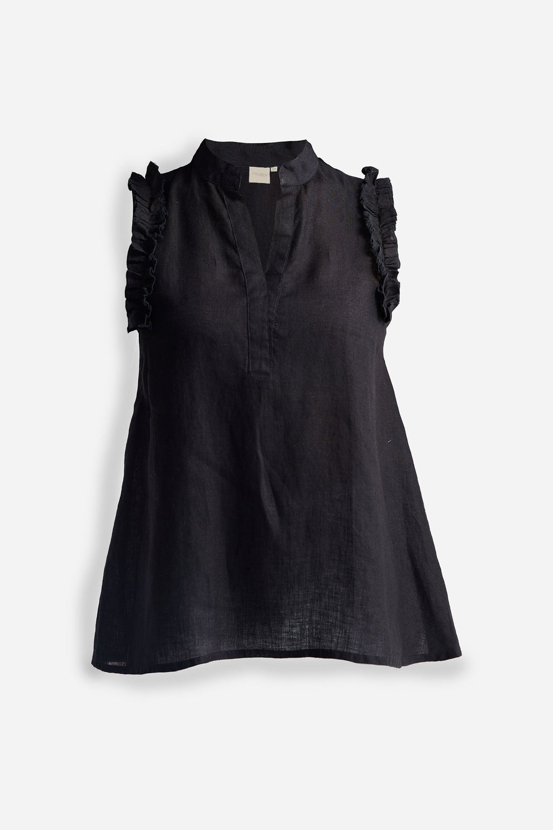Reistor Sleeveless Hemp Top with Ruffles